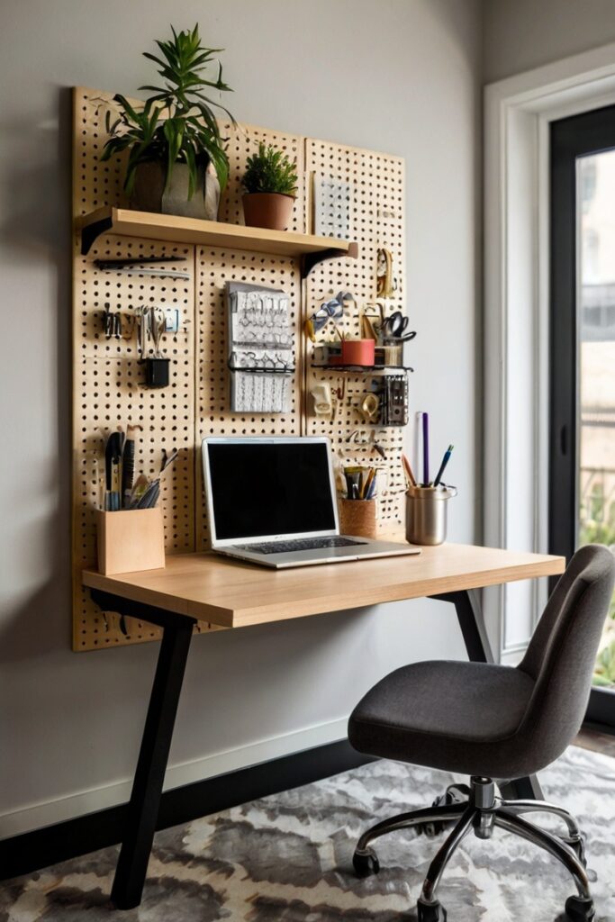 Vertical Pegboard Wall