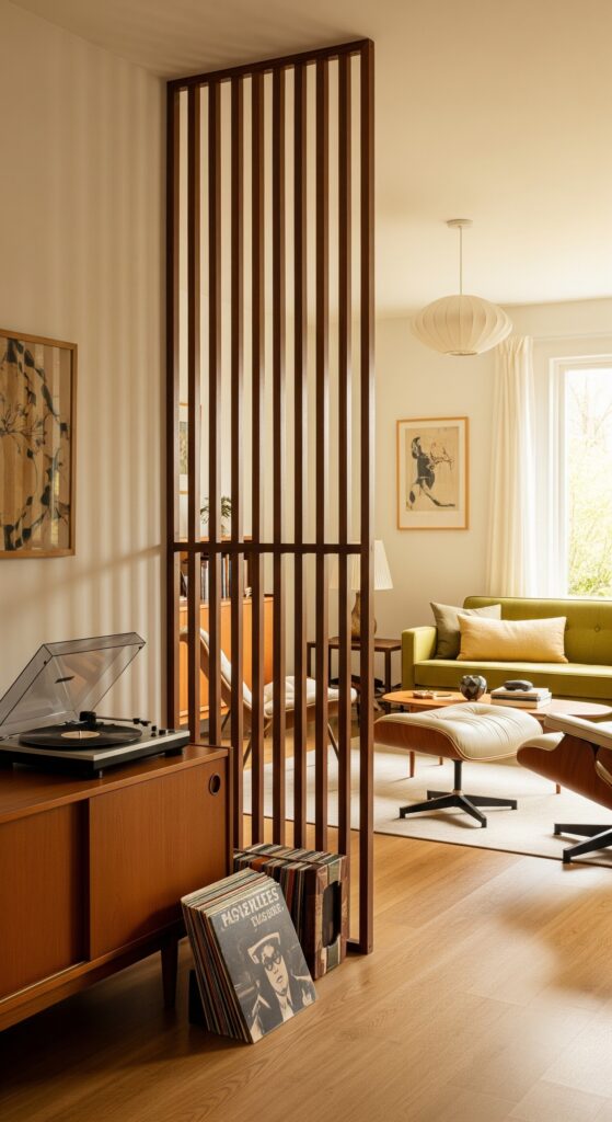 Room Divider and Record Player
