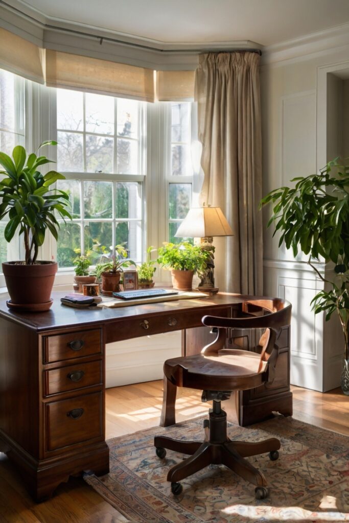 Desk in a Bay Window